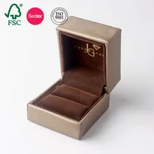 Дешевая бумажная подарочная шкатулка для ювелирных изделий для сережек с губкой