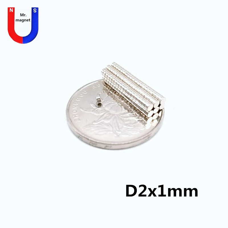 

200pcs D2x1 Industrial strong magnet N35 2x1 Mini small magnet 2*1mm neodymium magnet permanent NdFeB magnets