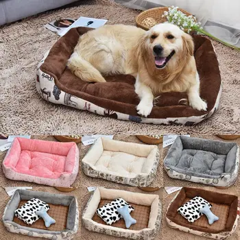 

Soft Dog Beds Warm Fleece Lounger Sofa for Small Dogs Large Dogs Big Blanket Cushion Basket Cats Kennel Pet Products 6 Sizes