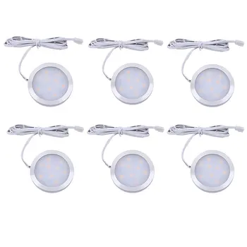 

6-in-1 Dimmable LED Lamp Under Cabinet Lighting Showcase Kitchen Lights Dimmer Adapter 300LM US/UK/EU/AU Plug