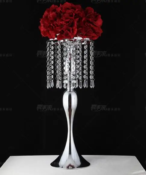  2018 new mermaid European modern simple iron wedding flowers bracket table romantic candlestick cre