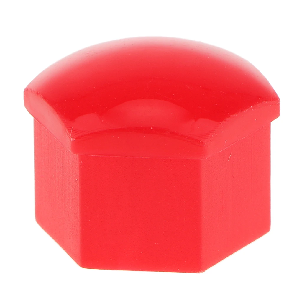 20x Wheel Lug Nut Center Cover Caps + Tool For Audi A3 A4 A5 A6 A7 Q5 Red Chrome plastic