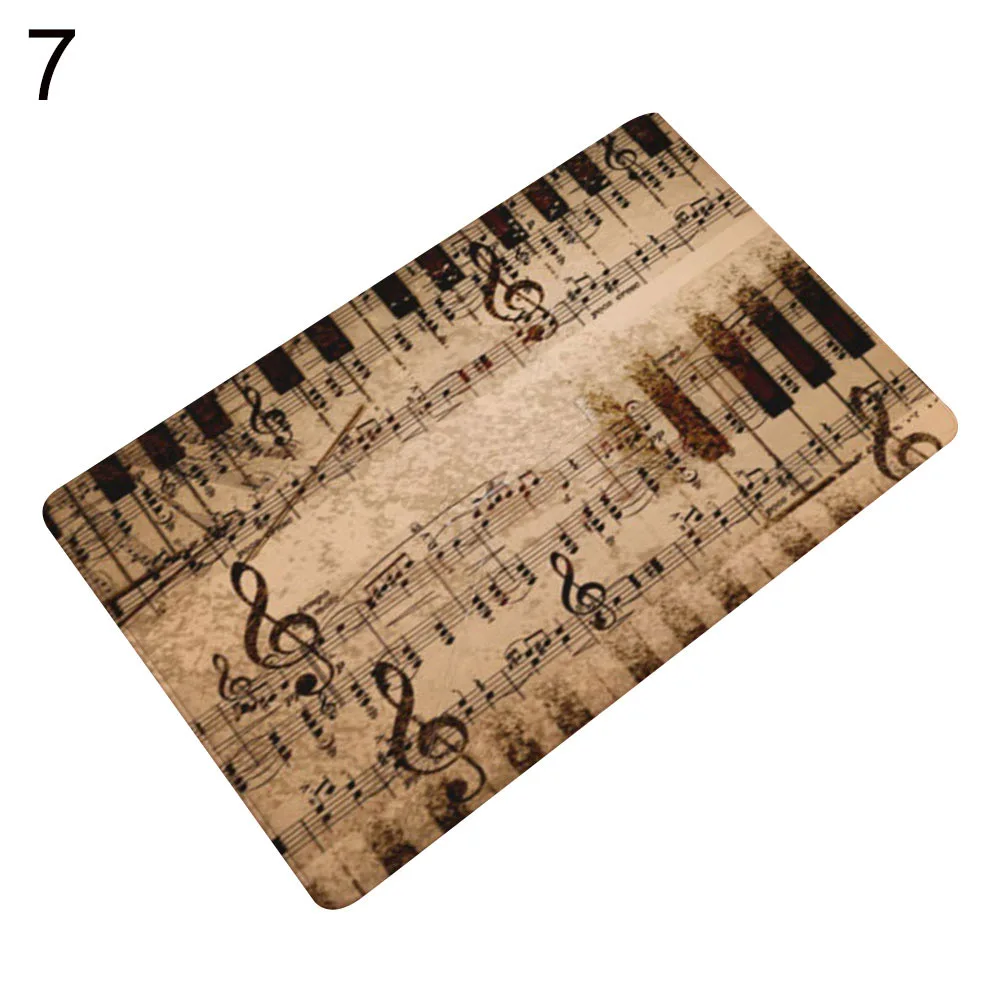 Piano Keyboard Note Hallway Door Mat Entrance Floor Rug Non-slip Bathroom Carpet Set - Цвет: 7