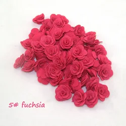 24 - Piece Chiffon Camellia Flower Set for DIY Crafts and Home Decor (5 fuchsia)