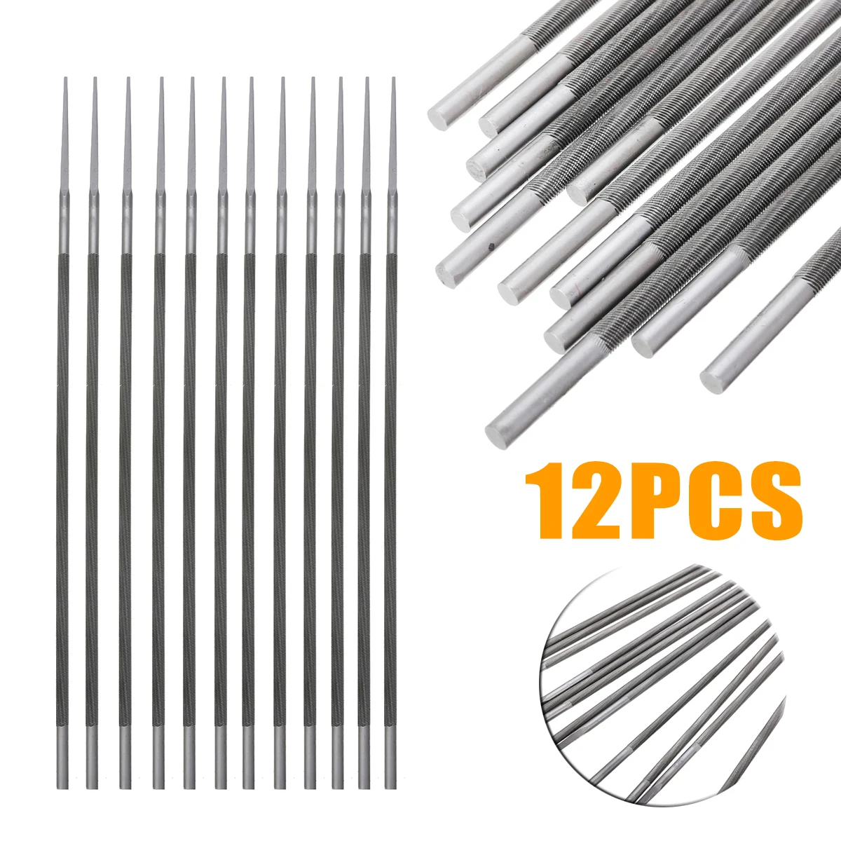 12Pcs 5/32'' Round Chainsaw File Sharpening Chain Saws Sharpener for Garden Chain Saw File