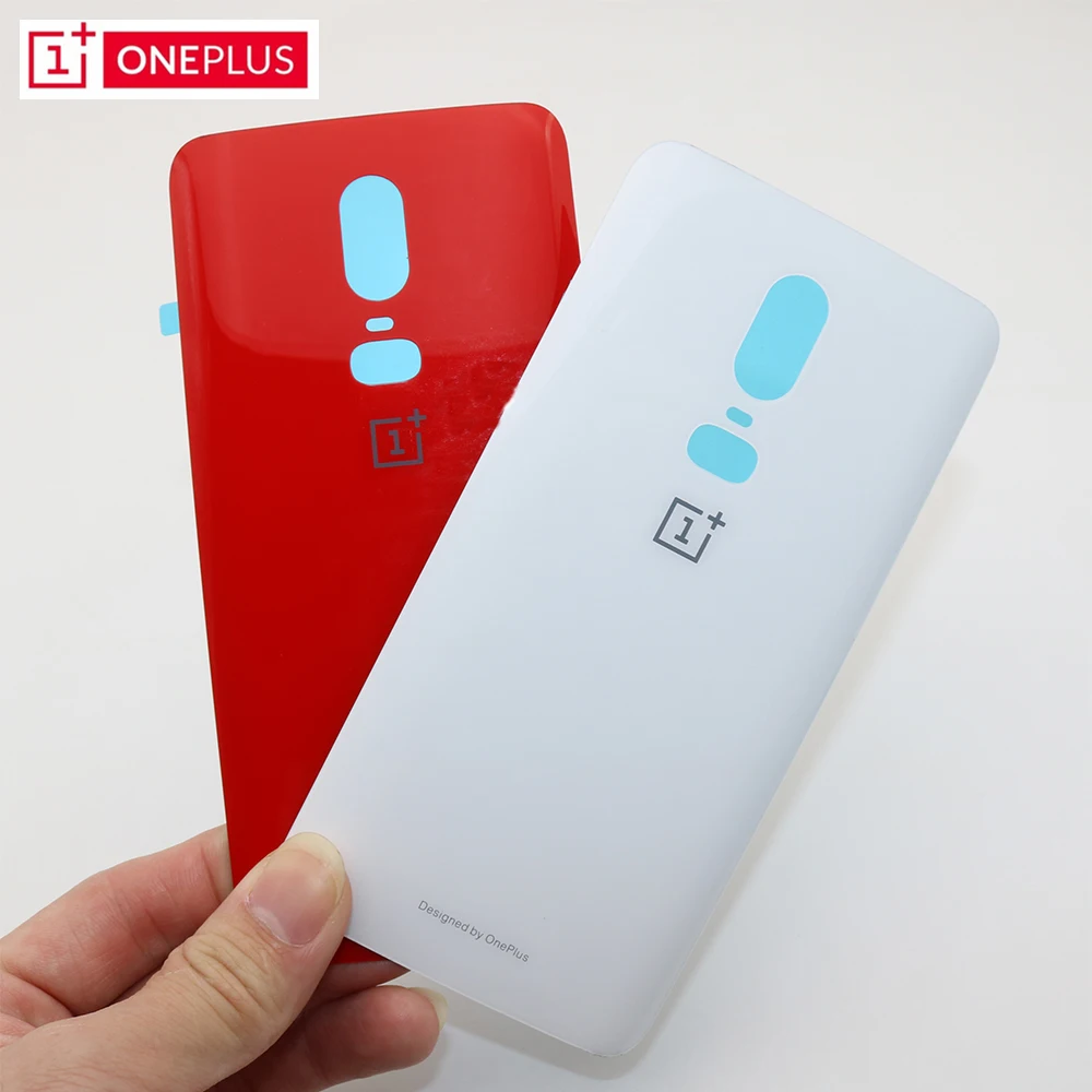 

Original Housing For Oneplus 6 One Plus 6 Battery Door Real Back Cover Glass Replacement Parts With Glue, 3 Colors in Stock