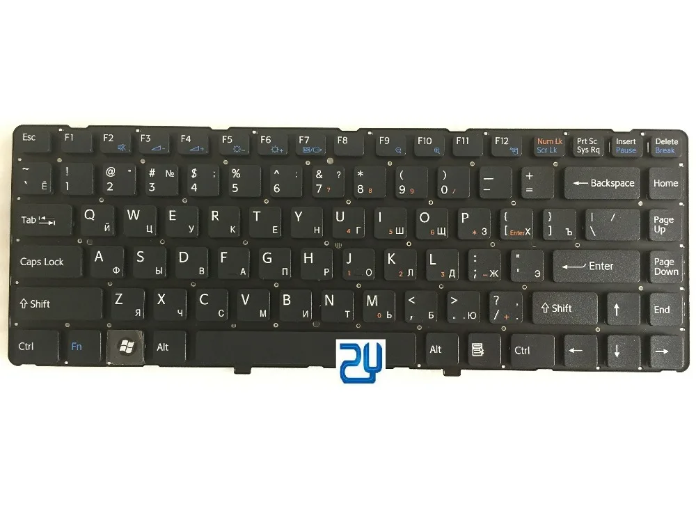 Новая русская Русская клавиатура для SONY VAIO VPC-EA vpΦ VPCEA1S1E 148792071 V081678D черная без