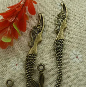 

42 pieces bronze plated mermaid bookmarks 84x22mm #2062