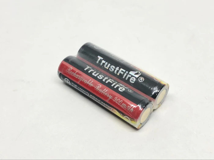 100 шт./лот TrustFire 14500 AA 900mAh 3,7 V Защищенные литиевые аккумуляторные батареи с PCB для фонарика