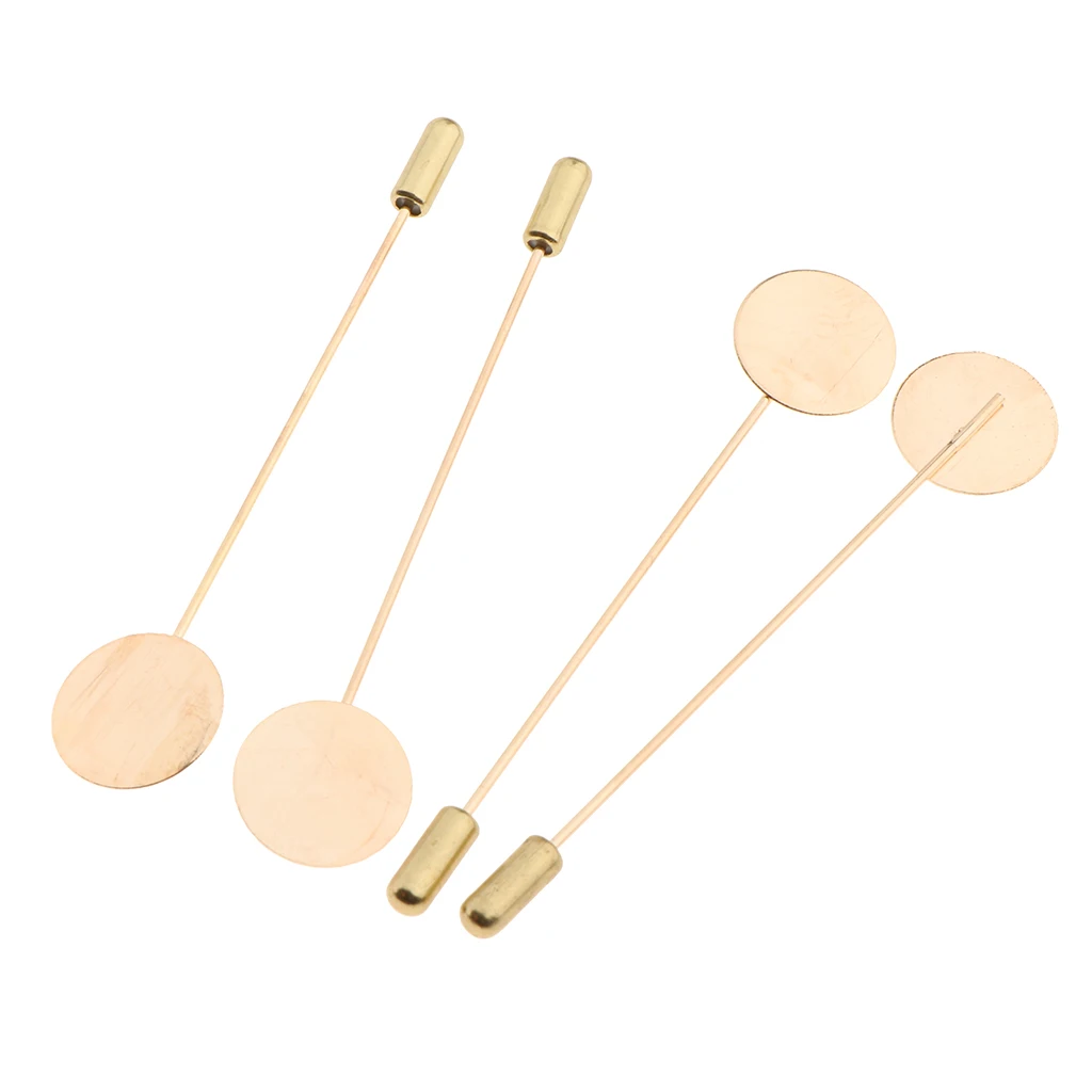 Phenovo 10 Pieces Lapel Stick Pin Tie Hat Scarf Badge Brooch with Tray Pad DIY Craft for Party Wedding Fancy Dress 7.5cm