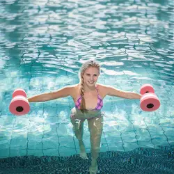 1 пара Aqua гантели для фитнеса пенопластовые гантели рукоятки для бассейна упражнения с сопротивлением гантели упражнения для похудения