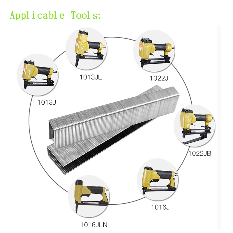 Мейте 5000 шт J10 Staples U-типа ногтей 20GA тонкой проволоки штапельного для 1013J/1022J