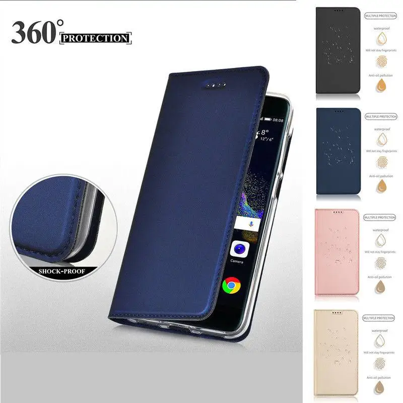 Для XiaoMi A1 RedMi 5 плюс Note 4 Роскошные Тонкий флип искусственная кожа Магнитная