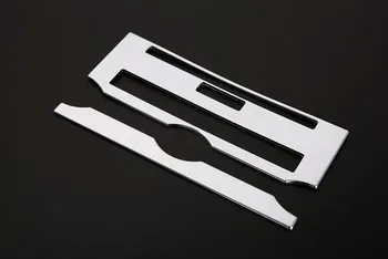 

Car styling ABS Matt Car Inner Middle Console CD Panel Cover Trim 2pcs/set For Land Rover LR4 Discovery 4 2010-2015