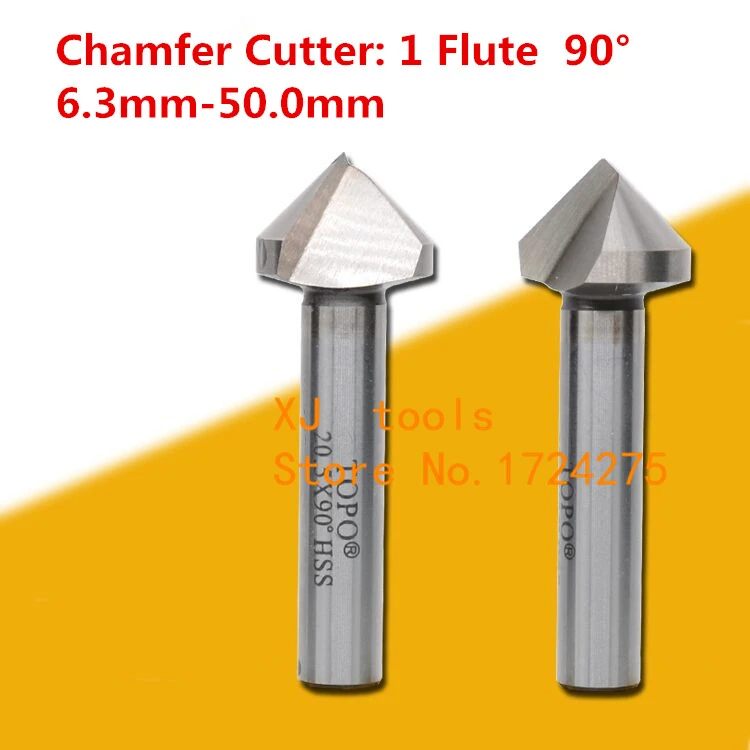 

1PCS 6.3~50mm 90 Degree 1 Flute HSS Chamfer Cutter Chamfering Drilling Mill Drill Set Milling Cutter (6.3/10.4/16.5/25/30/35mm)