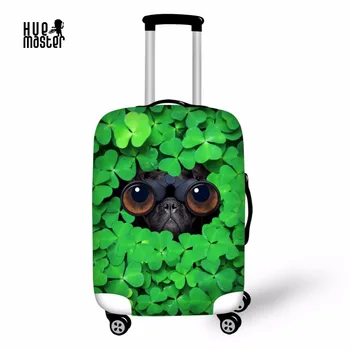 

Thicken stretching Suitcase Cover Clover 3D Dog Case Cover For 18-30 Inch Luggage Covers Travel Essential Dust Scratch Covers