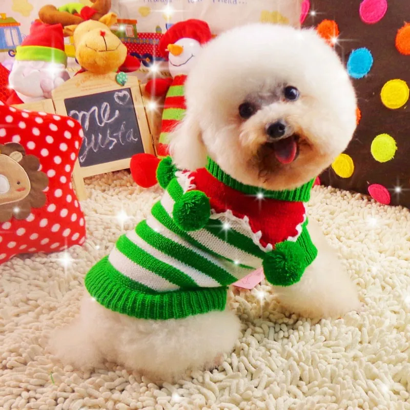 Товары для домашних животных, одежда для собак, прочный осенне-зимний свитер с длинным рукавом, костюм, Рождественская одежда, забавная