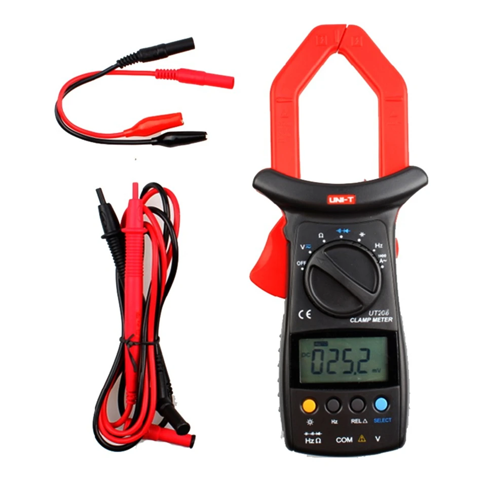

UNI-T UT206 3999 Count Auto Range DMM Digital Clamp Multimeters W/ Temperature Test Multimetro LCR Meter
