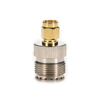 

1Pc Silvering Adapter SO239 UHF female jack to SMA plug male RF connector