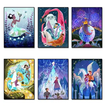 

NEW Diamond Painting Cartoon Princess Full Square/Round Diamond Embroidery DIY Diamond Mosaic Picture of Rhinestones Needlework