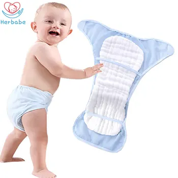 

Herbabe 2pcs Baby Mesh Cloth Diapers Summer Reusable Washable Pocket Diaper Cover Newborn Infant Nappies Training Pants 3-15 kg