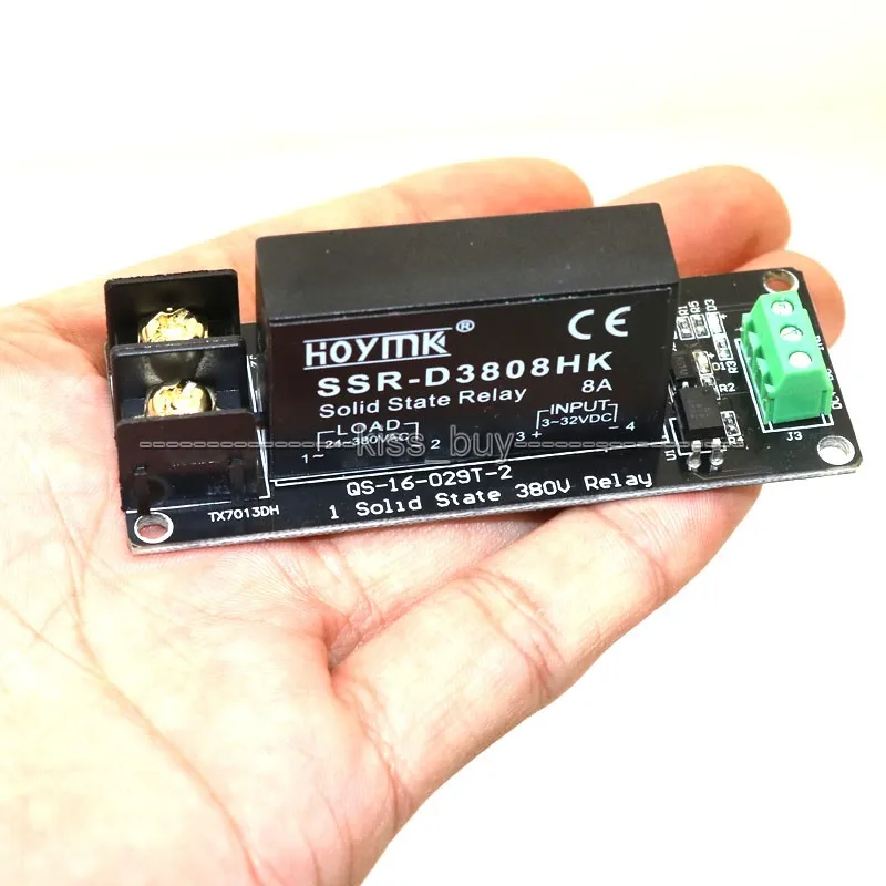8A 380V 1 Channel SSR Solid State Relay module High or low level signal