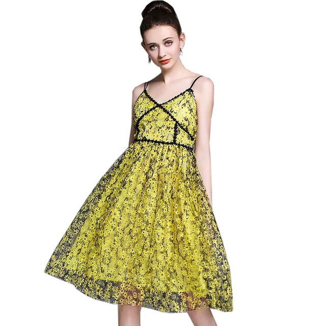 yellow holiday dress
