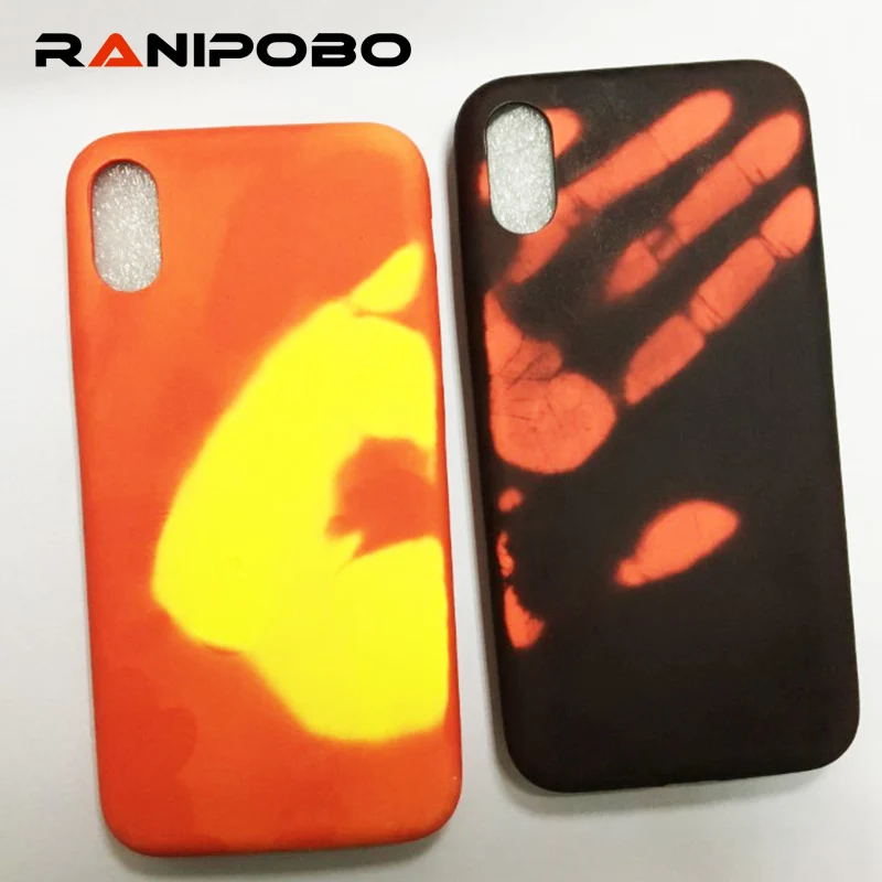 Hot Fashional Thermal Sensor Soft Phone Case for iPhone X Thermal Heat