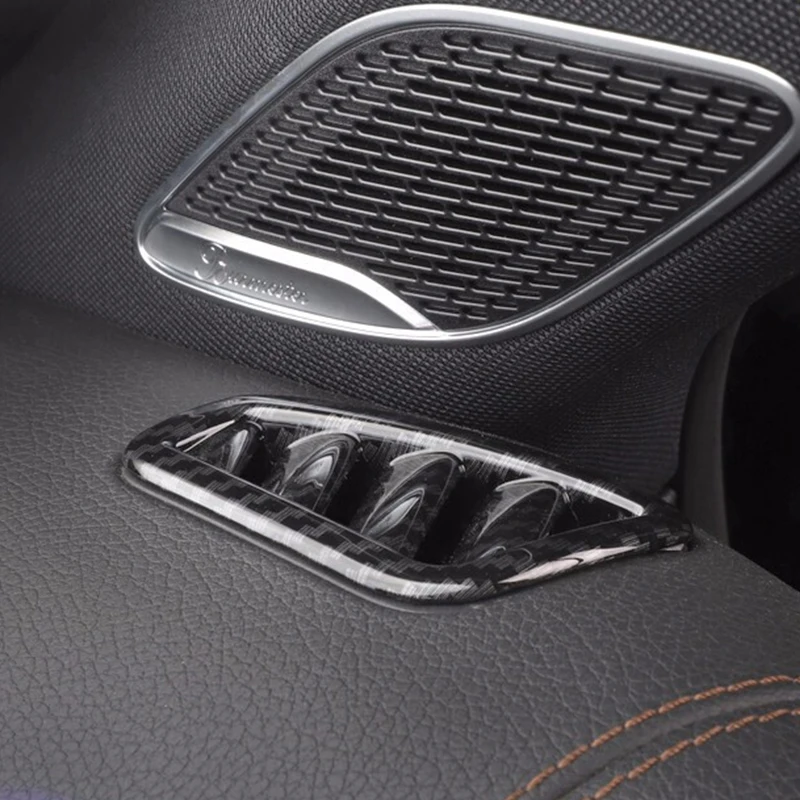 

Матовое/углеродное волокно АБС для Mercedes Benz A Class 2019, переднее кондиционирование автомобиля, Вентиляционная решетка, панель, крышка, отделка, автомобильные аксессуары
