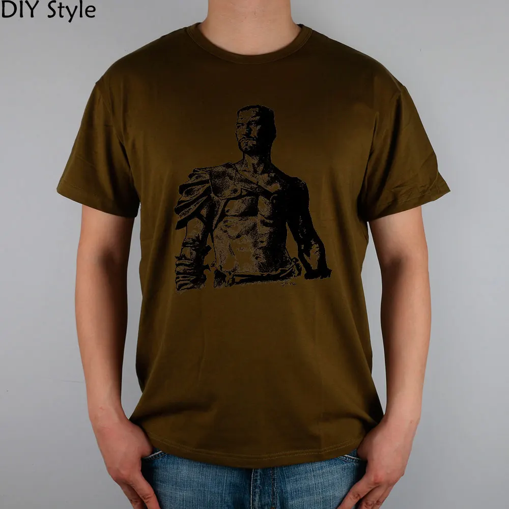 Spartacus الكلاسيكية الأمريكية tv المصارعة shisi بدخشان التفكير رجل قصير كم t-shirt ليكرا أعلى