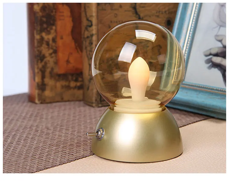 DE.SOUL Night Lights LED Flame Lamps  Rechargeable  Lamps  Lighting Bedroom Lamp Night Light Color Change Night lamps  Gift (6)