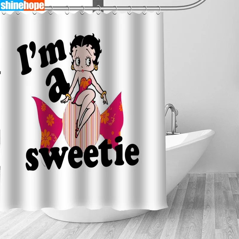 1 шт. Betty Boop Душ шторы в ванную комнату полиэстер Душ Шторы печать Шторы мультфильм душ Шторы s - Цвет: Shower Curtain 8