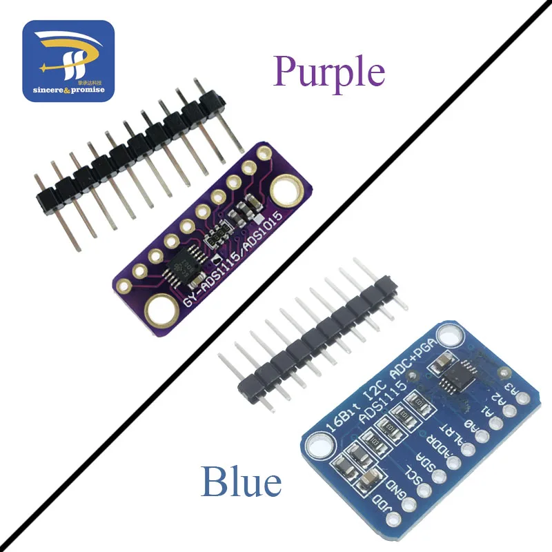 

I2C ADS1115 16 Bit ADC 4 channel Module with Programmable Gain Amplifier 2.0V to 5.5V