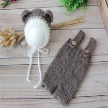 Newstyle вязаный для новорожденных чепчик и комбинезон комплект крючком Детская одежда новорожденный капот реквизит для фотосессии