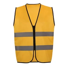 Мужской светоотражающий жилет на молнии Светоотражающие Жилеты Безопасности спортивный топ защитный тренировочный топ без рукавов Топ для бега безопасность