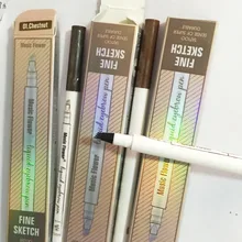 Запатентованная Music Flower брови татуировки ручка Водонепроницаемый вилка наконечник эскиз карандаш для макияжа 4 головы Прямая