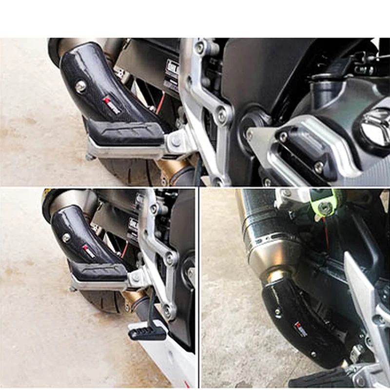 Мотоциклетный протектор тепловой щит глушитель углеродного волокна проект Крышка Защита Анти-скальдинг КРЫШКА ДЛЯ BMW Honda