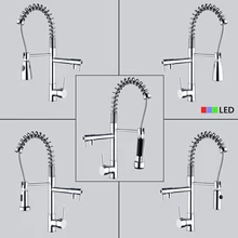 Spring Kitchen Faucet Swivel Spout Single Handle Pull out Spray torneira Sink 97168D054/1 Basin Sink Faucets,Mixer Tap