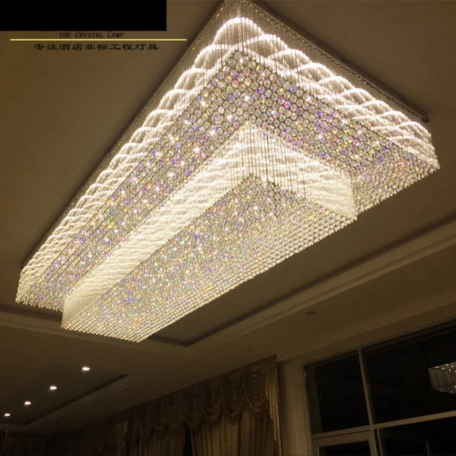 Hotel Project Lighting Custom Rectangular Lobby Ceiling Lamp Ceramic Hotel Project Lighting Custom Rectangular Lobby Ceiling Lamp Ceramic Jewelry Showroom S Sand Table Chandelier Led