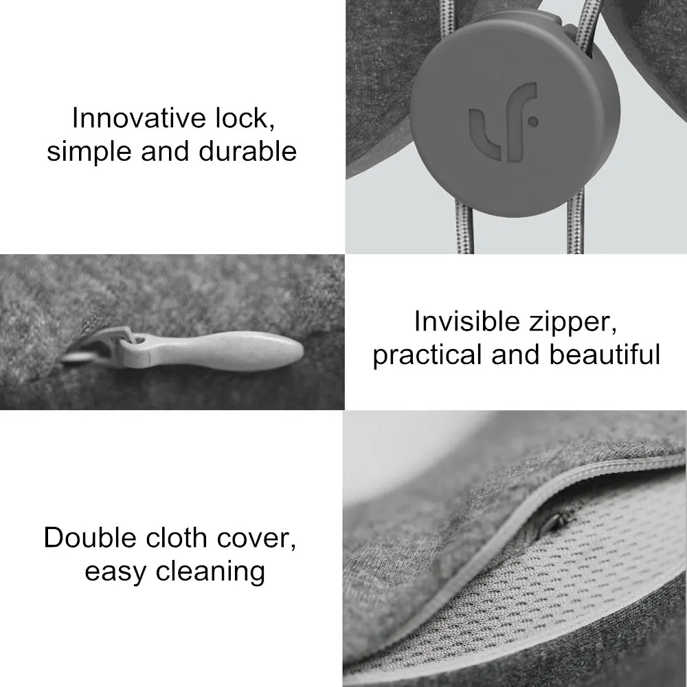 Original Xiaomi LF U-Shape Neck Massage Pillow Relax Muscle Massager Release Pressure Help Sleep Pillow Work Home Car Travel Use