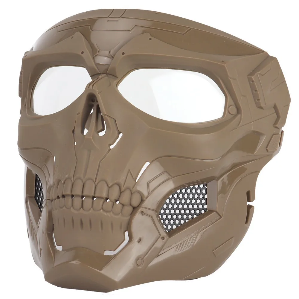 Airsoft Shooting Tactical Hunting Equipment Gears Skull Messengers Unisex Full Protective Mask Helmet 2 Wearing Ways Accessories