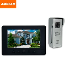 7 Inch LCD Monitor Wired video Doorbell intercom System Video Door Phone Aluminium alloy Camera Video Intercom doorphone Kit