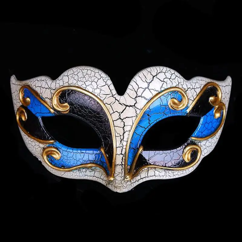 GNHYLL новые Венецианские маски с шариками верхняя трещина Половина лица Маскарадная маска тематическая вечеринка Хэллоуин косплей маска танец Макияж реквизит CKI86