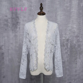 

2018 Hot Sale Wedding Shawl Lace Wedding Jacket Coat Long Sleeves