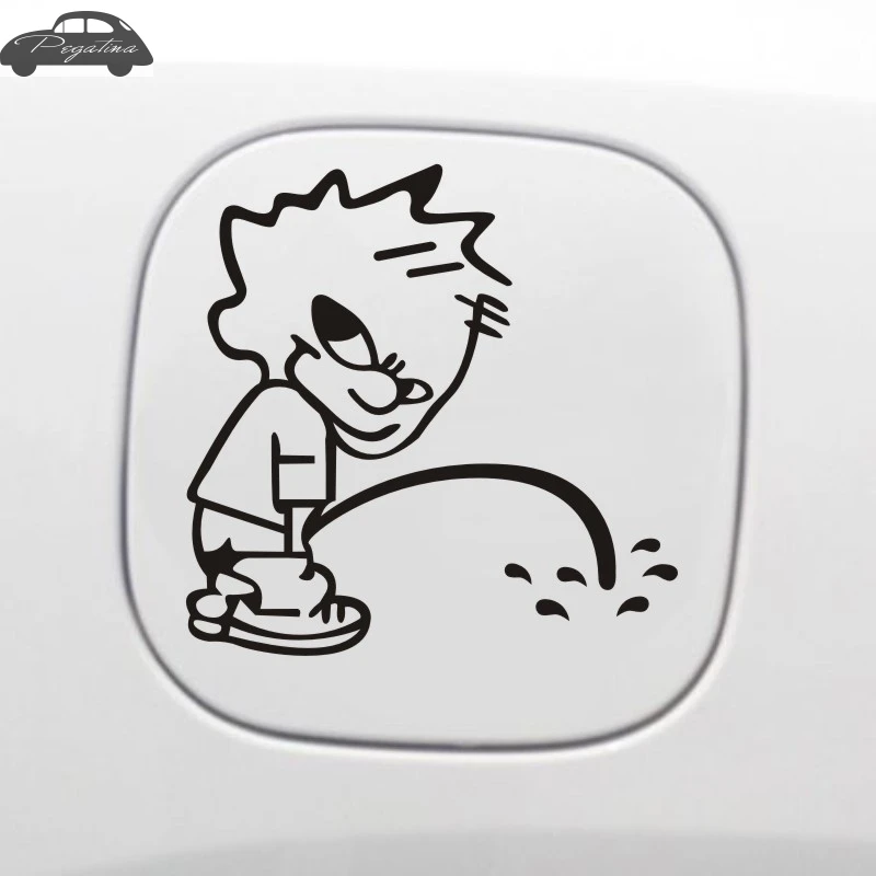 Pegatina Car Funny Urination Oil Boy Service Sticker Car Decal Posters Vinyl Wall Decor Mural Sticker