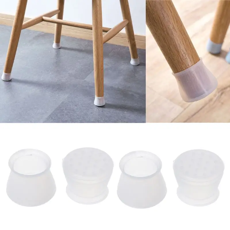 

4Pcs Silicone Chair Leg Caps Feet Pads Furniture Table Covers Floor Protectors