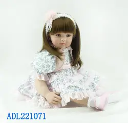 55 см Силиконовые винил возрождается куклы реалистичные одежда для малышей принцессы Обувь для девочек куклы подарок на день рождения Bebe