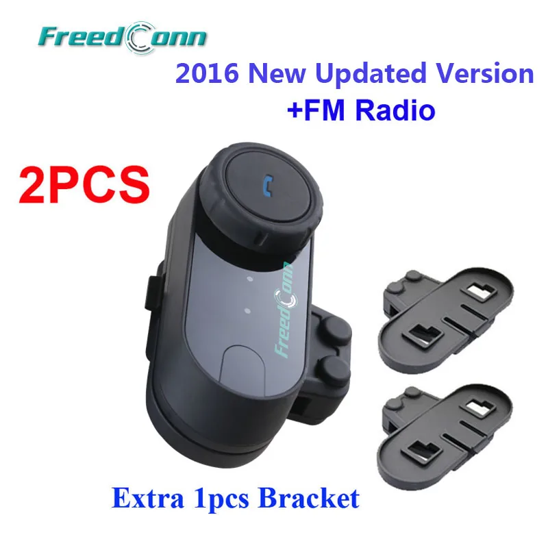 

Free Shipping!!2pcs Original FreedConn Brand Motorcycle Helmet Intercom Bluetooth Intercom with FM Radio+Extra 1pcs Bracket