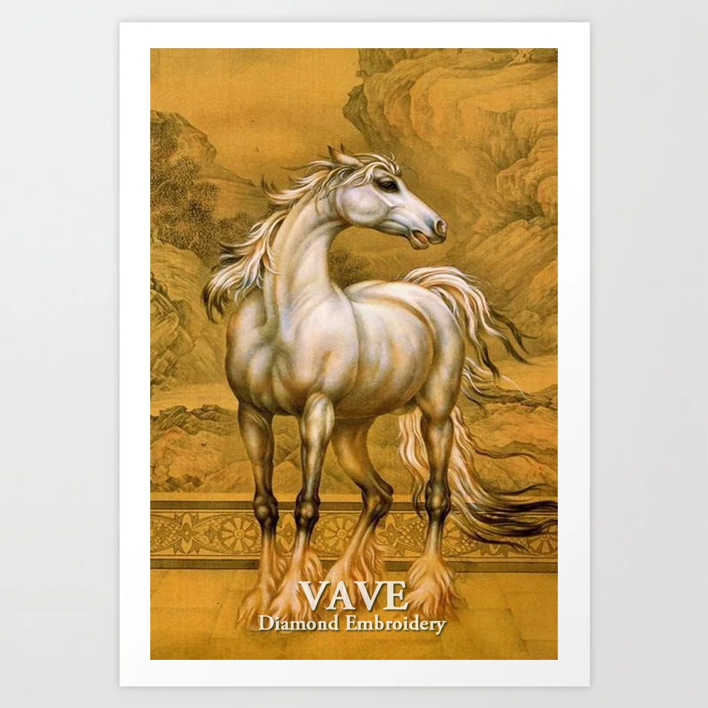 

VAVE Diamond Painting Cross Stitch Horse DIY Diamond Embroidery Sale Full Square Picture of Rhinestone Paint with Diamond Mosaic