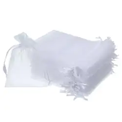 50 шт. 4 6 дюймов подарочные мешочки из органзы Мешочки для ювелирных украшений с завязкой Свадебная вечеринка любимые пакеты